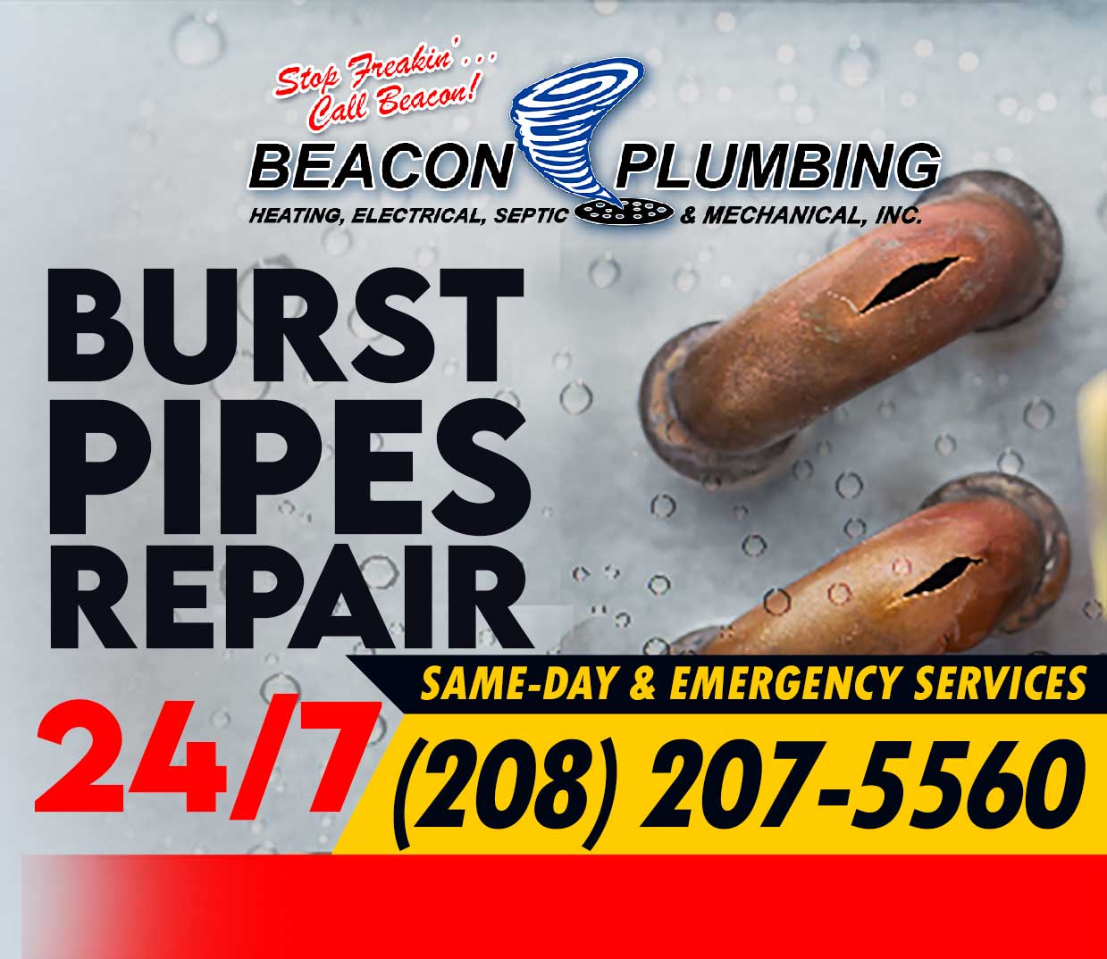 Emergency Carnation rusted pipe replacement in WA near 98014
